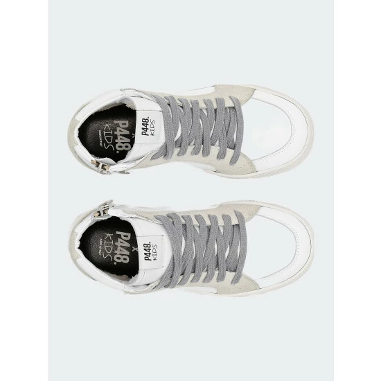 P448 Skate Jr. Recycled Sneakers - White Shoes 4 P448 Skate Jr. Recycled Sneakers - White Shoes - Image 2