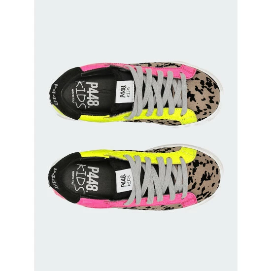 P448 John Jr. Fluo Leopard Sneaker Shoes 4 P448 John Jr. Fluo Leopard Sneaker Shoes - Image 2