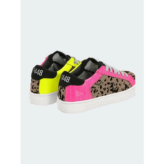 P448 John Jr. Fluo Leopard Sneaker Shoes 5 P448 John Jr. Fluo Leopard Sneaker Shoes - Image 3