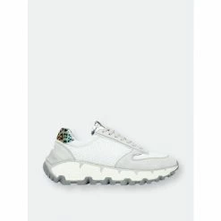 P448 Jackson Reflector Sneakers Ivory & Silver