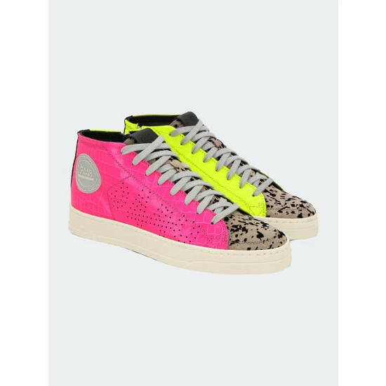 P448 Rocky Fluo Leopard Sneakers 4 P448 Rocky Fluo Leopard Sneakers - Image 2