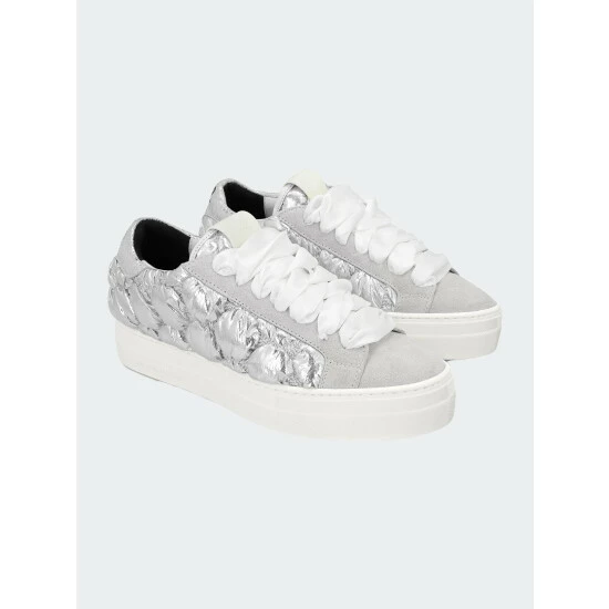 P448 Thea Silver Quilt Sneaker Sneakers 4 P448 Thea Silver Quilt Sneaker Sneakers - Image 2