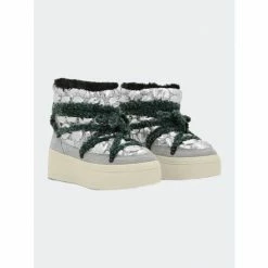 P448 Bea Silver Quilt Boots Sneakers