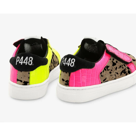 P448 John Baby Fluo Leopard Sneaker Shoes & Booties 4 P448 John Baby Fluo Leopard Sneaker Shoes & Booties - Image 2