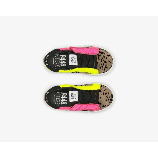P448 John Baby Fluo Leopard Sneaker Shoes & Booties 5 P448 John Baby Fluo Leopard Sneaker Shoes & Booties - Image 3