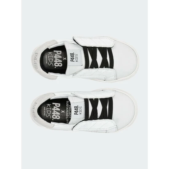 P448 John Baby Recycled White Sneaker Shoes & Booties 5 P448 John Baby Recycled White Sneaker Shoes & Booties - Image 3