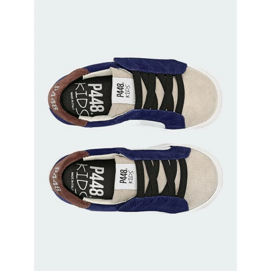 P448 John Baby Navy/Brown Shoes 4 P448 John Baby Navy/Brown Shoes - Image 2